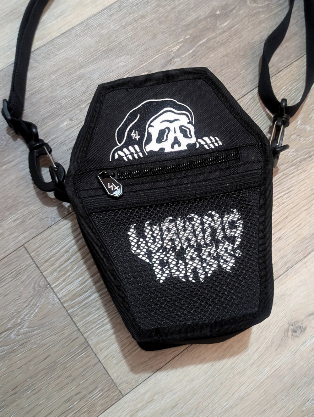 Lurking Class Lurker Coffin Sling Bag Grim reaper Black Embroidered